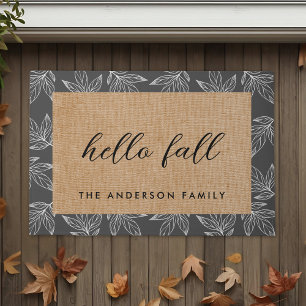 Paillasson Feuillage Rustique Bonjour Famille d'Automne