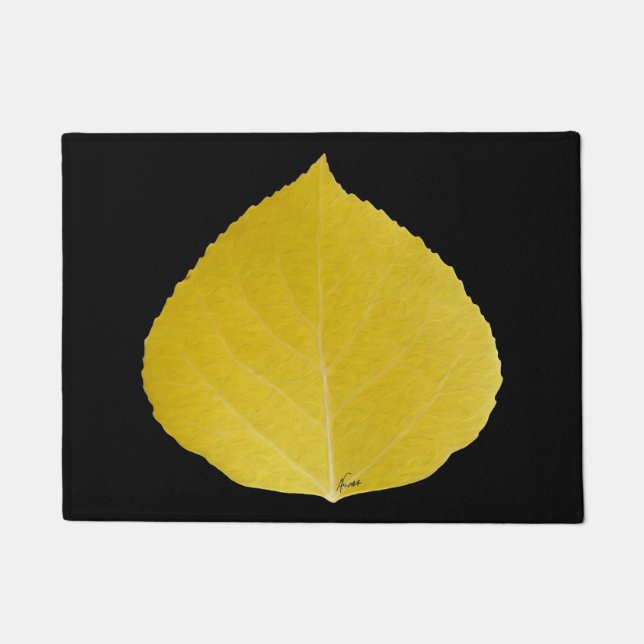 Paillasson Feuille d'Aspen jaune #5 (Devant)