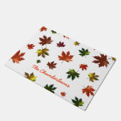 Paillasson Feuille d'érable canadienne rustique en blanc (Incliné)