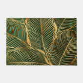 Paillasson Feuille d'or Forêt verte Élégant Motif (Devant)