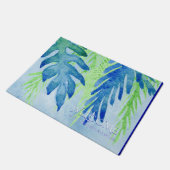 Paillasson Feuille tropical moderne de feuille de nom de (Incliné)