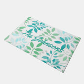 Paillasson Feuilles bleu vert (Incliné)