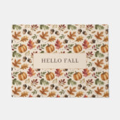 Paillasson Feuilles d'aquarelle orange d'automne (Devant)