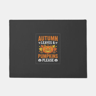 Paillasson Feuilles d'automne Citrouille Halloween Design