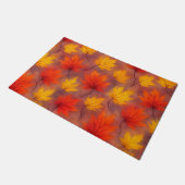 Paillasson Feuilles d'automne Rustique Aquarelle - Feuillage (Incliné)