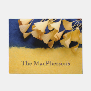 Paillasson feuilles de Ginkgo sur la texture