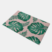 Paillasson Feuilles Pink & Green Palm sans couture Motif (Incliné)