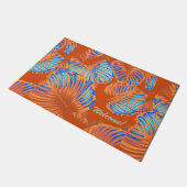 Paillasson Feuilles tropicaux d'Orange brûlés (Incliné)