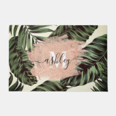 Paillasson Feuilles tropicaux et Parties scintillant (Devant)