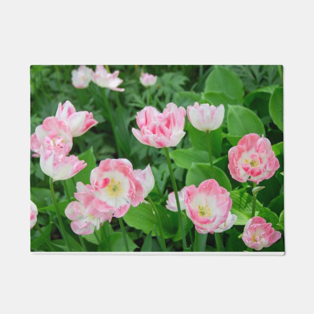 Paillasson Field of pink tulips (Devant)