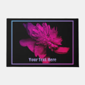 Paillasson Fiery Peony Flower Personnalisé (Devant)