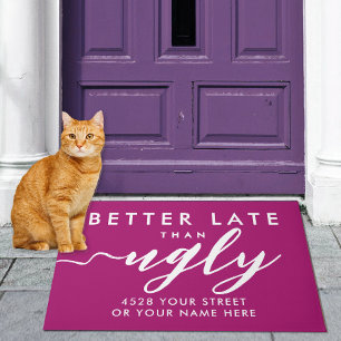 Paillasson Fille Amusante Meilleure Late Magenta Blanc Modern