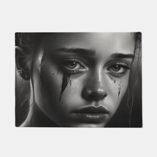 Paillasson Fille avec des larmes