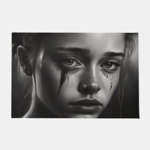 Paillasson Fille avec des larmes