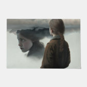 Paillasson Fille avec des nuages (Devant)