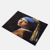 Paillasson Fille avec une perle qui écoute après Johannes Ver (Incliné)