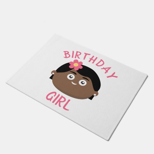 Paillasson Fille d'anniversaire (Incliné)