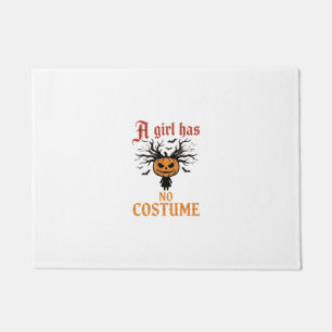 Paillasson Fille d'Halloween n'a pas de costume de citrouille