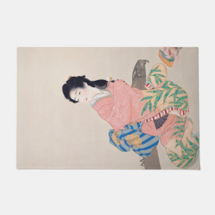 Paillasson Fille Miyuki (élégante dame japonaise, art asiatiq