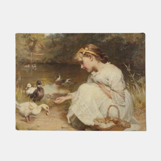 Paillasson Fille nourricière canards (par Frederick Morgan) (Devant)