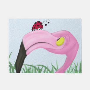 Paillasson Fiona Le Flamant rose Et Le Ladybug