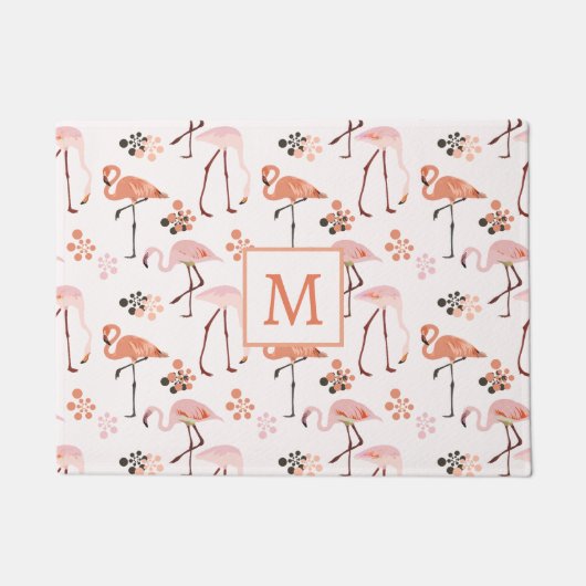 Paillasson Flamant rose Corail rose Motif (Devant)