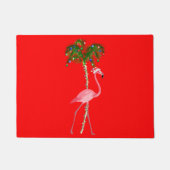 Paillasson Flamant rose de Noël (Devant)