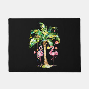 Paillasson Flamant rose Noël Arbre Lumières Noël Cadeau