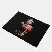 Paillasson Flamant rose Noël Cadeau Noël Lumières Père Noël C (Incliné)