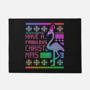 Paillasson Flamant rose Vilain Sweater Humour Fun Dit