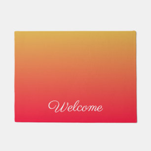 Paillasson Flamme personnalisée rouge et jaune ombre