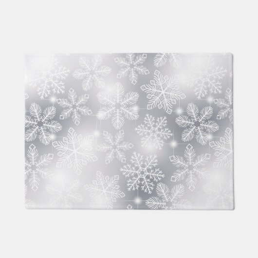 Paillasson Flammes de neige et lumières (Devant)