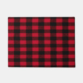 Paillasson Flannel Buffalo Plaid Rouge lombard texture (Devant)