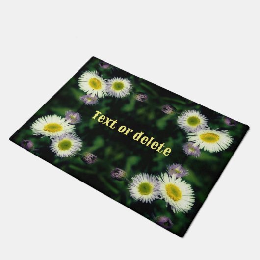 Paillasson Fleabane sauvage Fleur de marguerite Abstraite per (Incliné)