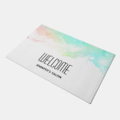 Paillasson Flèches Abstraites vert et bleu (Incliné)