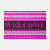 Paillasson Flèches vers l'intérieur du mât de bienvenue rose (Devant)