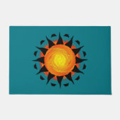 Paillasson Fleur abstraite de Sun (Devant)