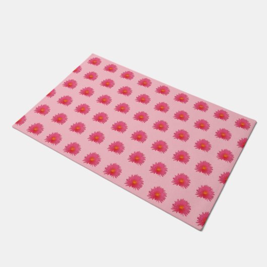 Paillasson Fleur Aptenia rose Motif sans couture sur Doormat (Incliné)