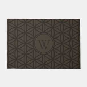 Paillasson Fleur Brown de la vie - monogramme sacré de la