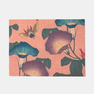 Paillasson Fleur d'abeille rose Art classique Hokusai