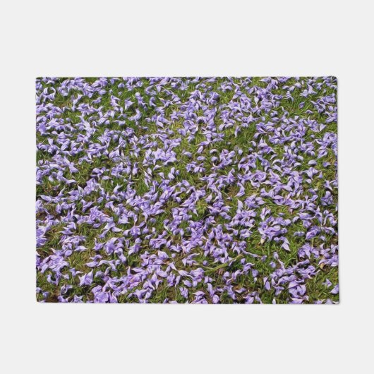 Paillasson Fleur d'arbre de Jacaranda bleu pourpre (Devant)