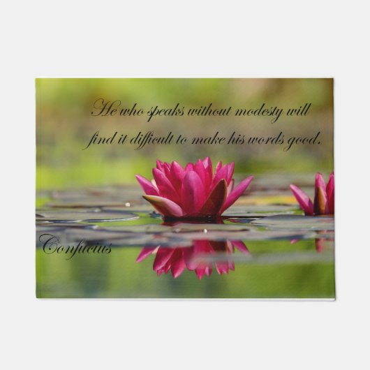 Paillasson Fleur de l'Asie Lotus avec des citations de (Devant)