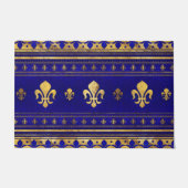 Paillasson Fleur de lis - Lapis Lazuli et Gold (Devant)