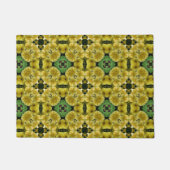 Paillasson Fleur de Primrose jaune Art Abstrait (Devant)