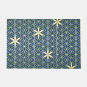 Paillasson Fleur De Vie - motif sans soudure - doré (Devant)