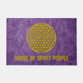 Paillasson Fleur de vie - or pointu + vos idées (Devant)