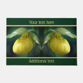 Paillasson Fleur d'orchidée à chlipper jaune personnalisée (Devant)