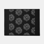 Paillasson "Fleur illustrée en Motif gris-noir" (Devant)