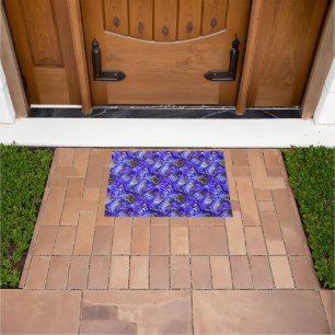 Paillasson Fleur Iris Violet / Esthétique / Carrelé /