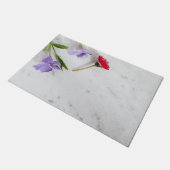 Paillasson Fleur Marbre blanc (Incliné)